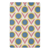 Scandinavian floral pattern, retro style, mid cent mini klembord (Achterkant)