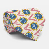 Scandinavian floral pattern, retro style, mid cent stropdas (Opgerold)