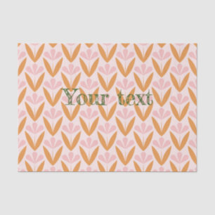 Scandinavian floral pattern, retro style, mid cent tissuepapier
