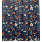 Scandinavian Floral Print Douchegordijn (Voorkant)