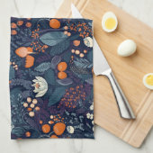 Scandinavian Floral Print Theedoek (Quarter Fold)