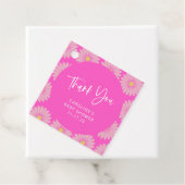 Scandinavian Flower Pink Baby shower Dank u Bedankjes Labels (In situ)