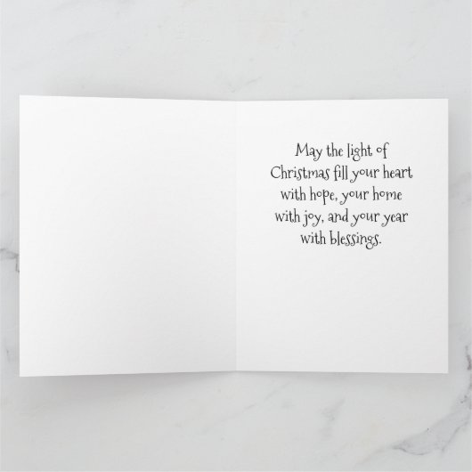 Scandinavian Folk Art Christmas Tree Wenskaart Kaart (Binnen)