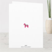 Scandinavian Folk Art Christmas Tree Wenskaart Kaart (Achterkant)