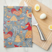 Scandinavian Folk Art Kitchen Towel Theedoek (Quarter Fold)