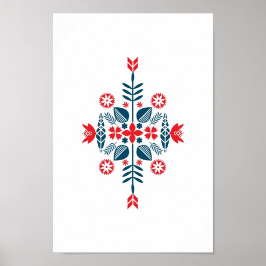 Scandinavian Folk Art Poster (Voorkant)