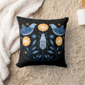 Scandinavian Folk Art Prints | Noordse decor-Mok Kussen (Deken)