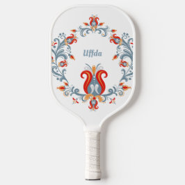 Scandinavian Folk Art Rosemaling | Uffda Pickleball Paddle