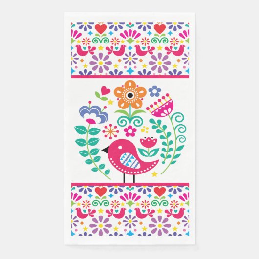 Scandinavian Folk Art Servet (Voorkant)