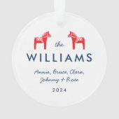 Scandinavian Folk Dala Horse Christmas  (dos)