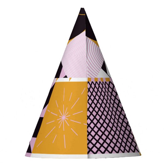 Scandinavian Geometric: Hand-getrokken kunstwerk. Feesthoedjes (Achterkant)