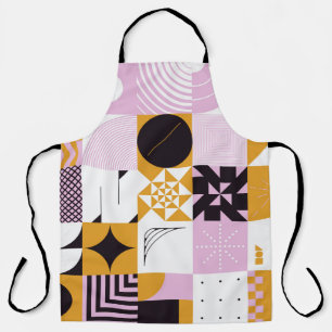 Scandinavian Geometric: Hand-getrokken kunstwerk. Schort