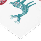 Scandinavian Hearts Reindeer Baubles Merry Xmas Tafelkleed (Gekanteld)