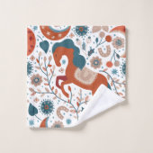 Scandinavian Horse Cute Bad Handdoek (Wasdoekje)