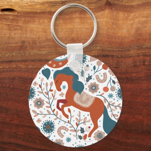 Scandinavian Horse Cute Sleutelhanger (Voorkant)