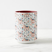 Scandinavian Horse Folk Art Pattern Mok (Midden)