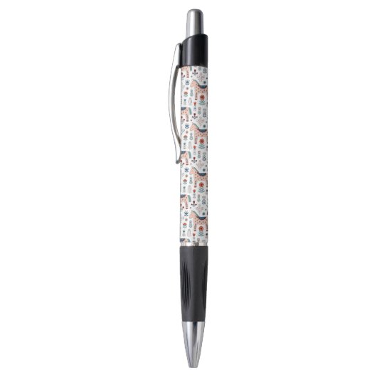 Scandinavian Horse Folk Art Pattern Pen (Top (Verticaal))