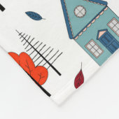 Scandinavian House Folk Art Pattern Fleece Deken (Hoek)