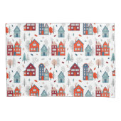 Scandinavian House Folk Art Pattern Kussensloop (Voorkant-Links)