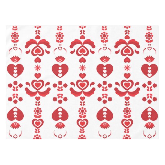 Scandinavian Kerstpattern Tablecloth Tafelkleed (Voorkant (Horizontaal))