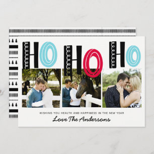 Scandinavian Lettering kerstfoto Collage Kaart