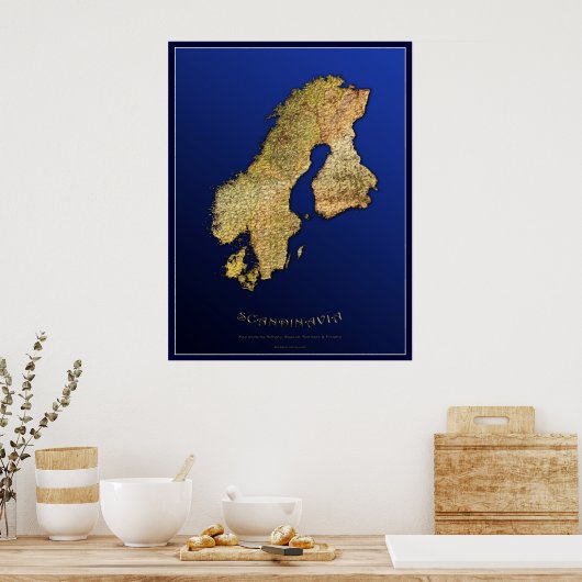 SCANDINAVIAN MAP Art Poster I (Keuken)