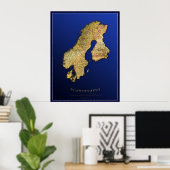 SCANDINAVIAN MAP Art Poster I (Thuiskantoor)