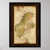 SCANDINAVIAN MAP Art Poster III (Voorkant)