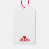 SCANDINAVIAN MERRY CHRISTMAS GIFT LABEL CUSTOM CADEAULABEL (Achterkant)