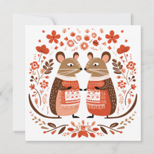 Scandinavian Mice Knaagdier Valentijnse Feestdagenkaart
