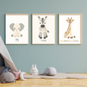 Scandinavian Minimal Safari Nursery Poster