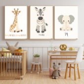 Scandinavian Minimal Safari Nursery Poster