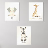 Scandinavian Minimal Safari Nursery Poster (Recto)