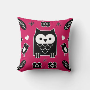 Scandinavian Owl Folk Art Gift Kussen