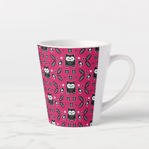 Scandinavian Owl Folk Art Gift Latte Mok