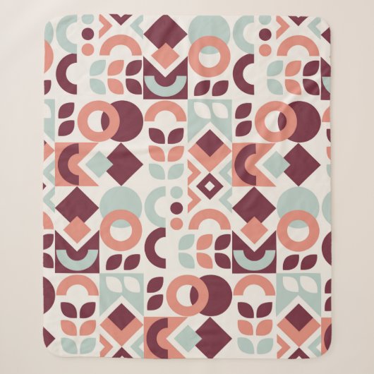 Scandinavian pattern design. Simple modern retro b Sherpa Deken (Voorkant)