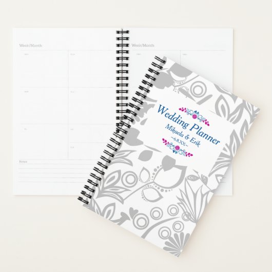 Scandinavian Pink Floral Pattern Planner (Display)
