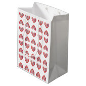 Scandinavian Red Heart Medium Gift Bag Medium Cadeauzakje (Achterkant Gekanteld)