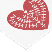 Scandinavian Red Heart Table Runner Korte Tafelloper (Hoek)