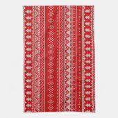 Scandinavian red jumper theedoek (Verticaal)