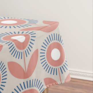 Scandinavian retro floral pattern, retro flower, v tafelkleed