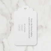 Scandinavian Silver Snowflake Cadeaulabels (Achterkant)