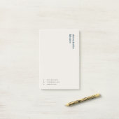 Scandinavian Smoke Blue Minimalist Simple Post-it® Notes (Op bureau)