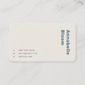Scandinavian Smoke Blue Minimalist Simple Visitekaartje (Voorkant)