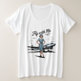 Scandinavian stewardess Womens Plus Size T-Shirt