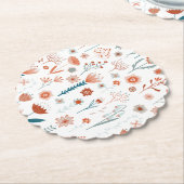 Scandinavian Summer Flowers Kartonnen Onderzetters (Gekanteld)