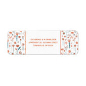 Scandinavian Summer Flowers Return Address Etiket (Voorkant)