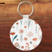 Scandinavian Summer Flowers Sleutelhanger (Voorkant)
