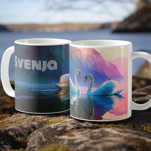 Scandinavian Swan Maiden - Norse Swan Symbol - Koffiemok