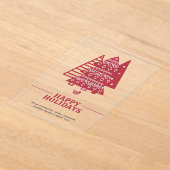 Scandinavian Tree Nordic Christmas gepersonaliseer Acryl Uitnodigingen (Laagn)